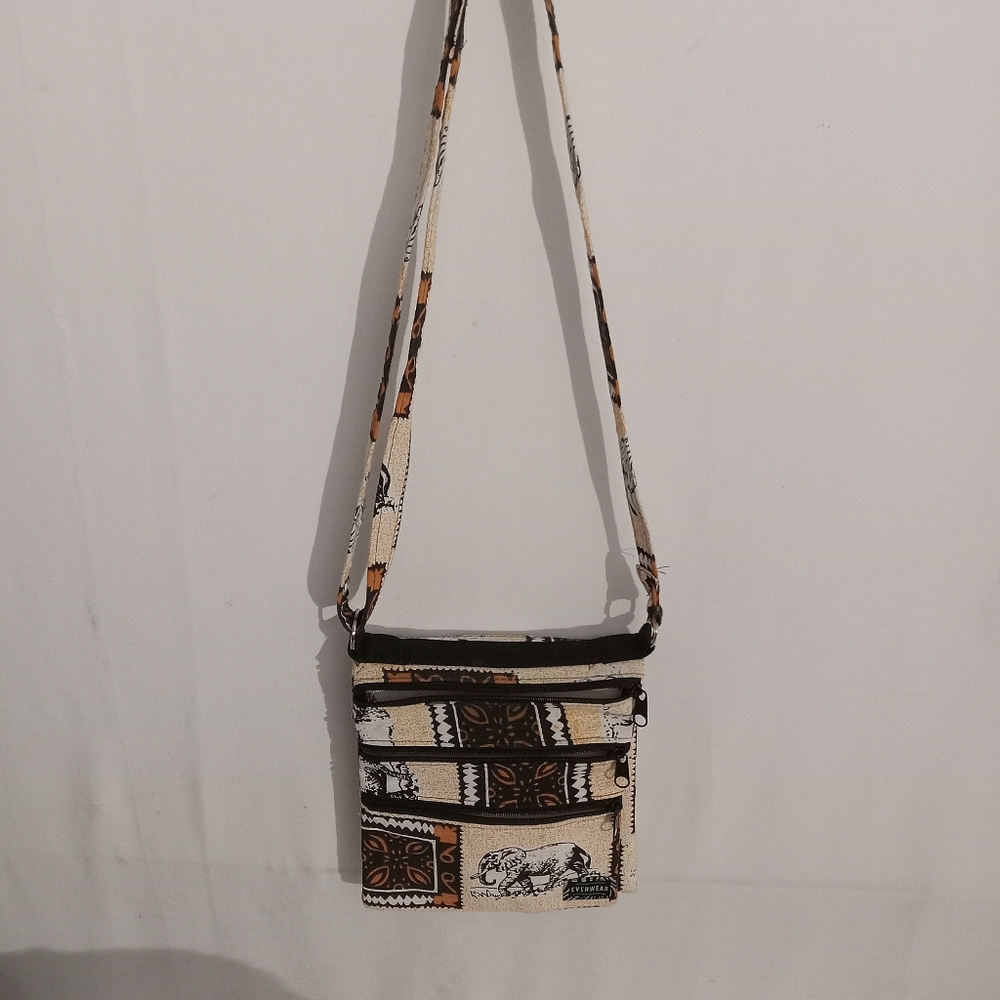 Bohemian Multi-Color Crossbody Bag African  wildlife by everwear.